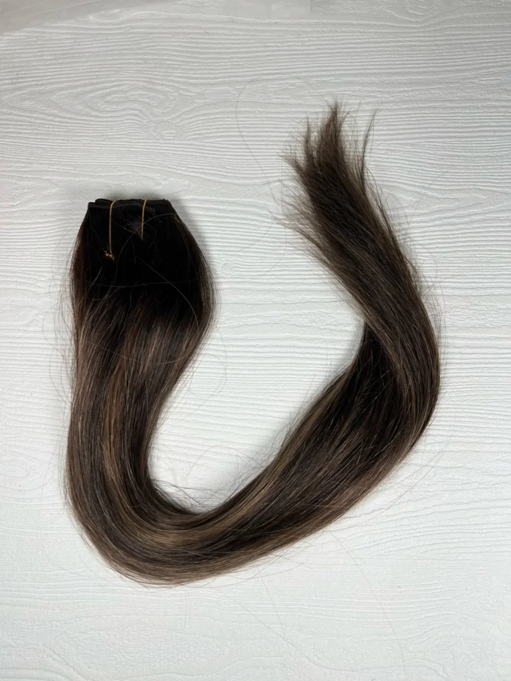 Dark Brown Chestnut Brown Human Hair 20 Inch Clip In Weft Hair Extension